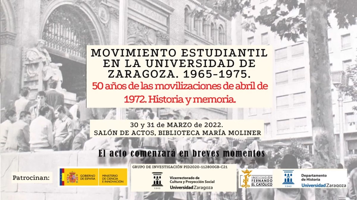 Movimiento estudiantil en la Universidad de Zaragoza. 1965-1975