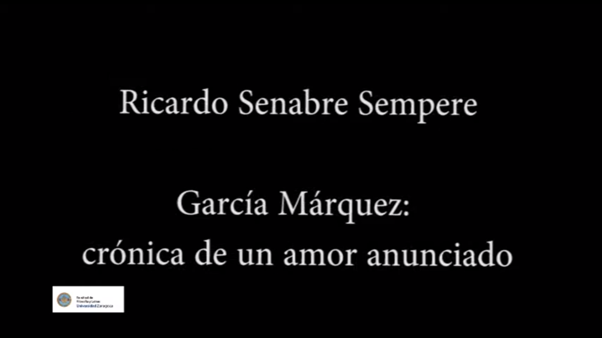 García Márquez: crónica de un amor anunciado
